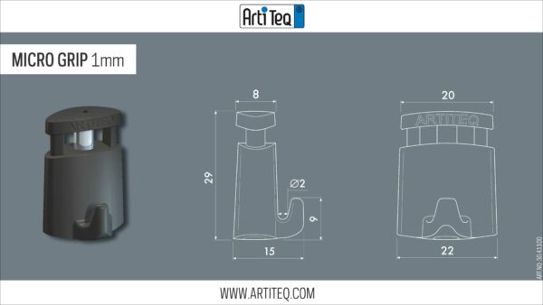 Závesný háčik MICRO GRIP | 20 kg | ARTITEQ – Obrázok 10