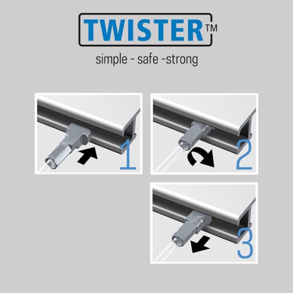 Závesné perlonové LANKO Twister 2mm – Obrázok 3