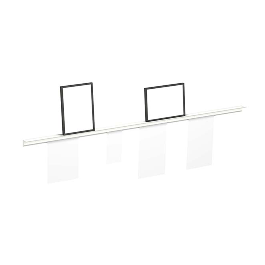 Info Rail + ZAVESNÝ SYSTÉM 200 cm - biely