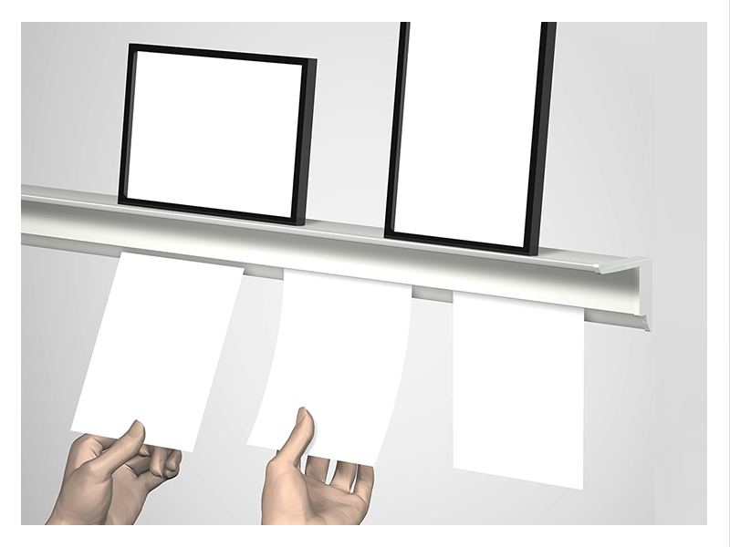 Info Rail + ZAVESNÝ SYSTÉM 200 cm - biely – Obrázok 16