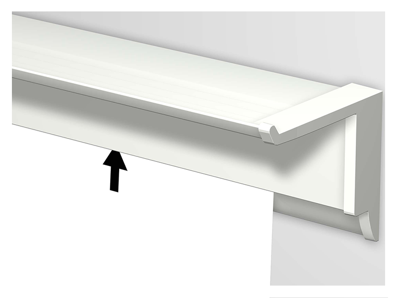 Info Rail + ZAVESNÝ SYSTÉM 200 cm - biely – Obrázok 15