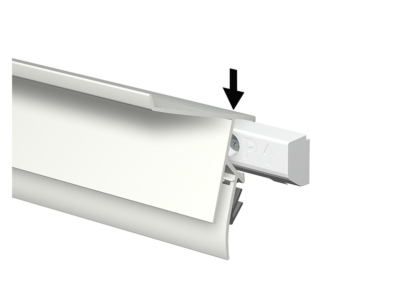 Info Rail + ZAVESNÝ SYSTÉM 200 cm - biely – Obrázok 11