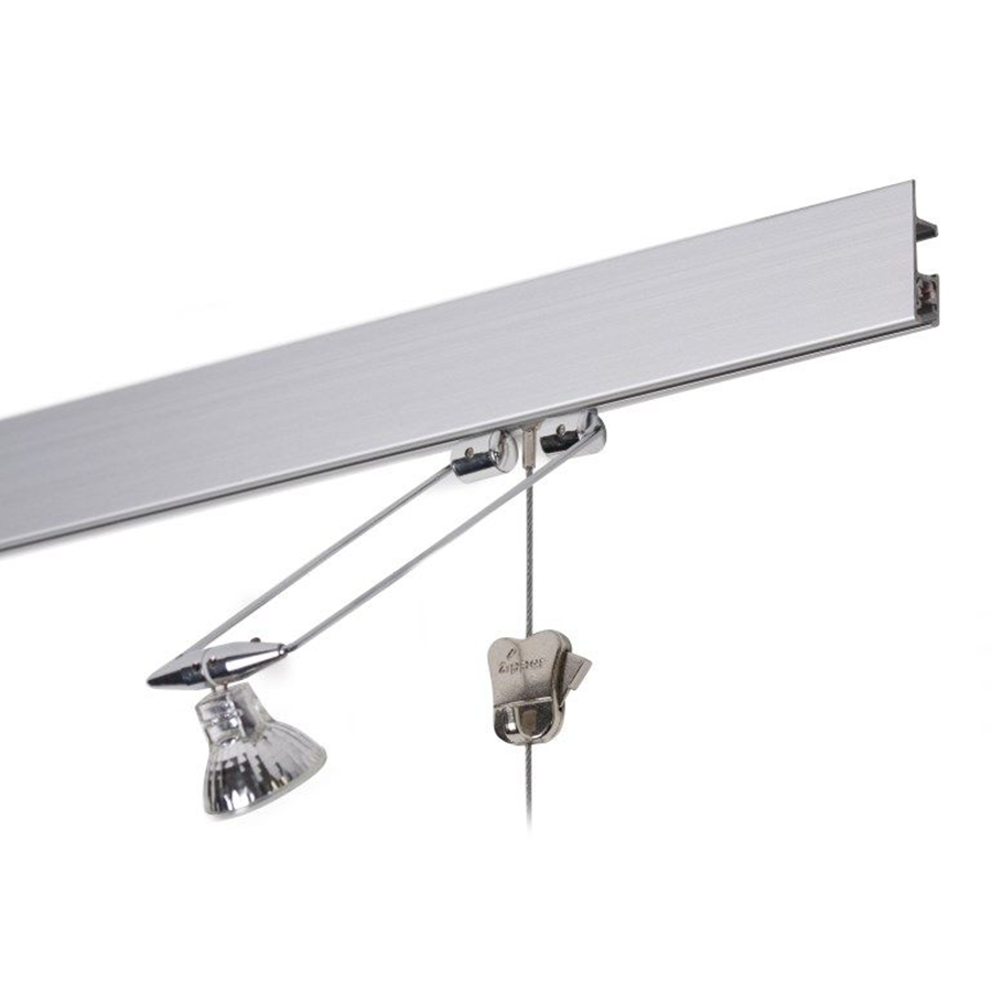 STAS multirail max závesný SYSTÉM S OSVETLENÍM 200 - 300 cm - biely – Obrázok 5