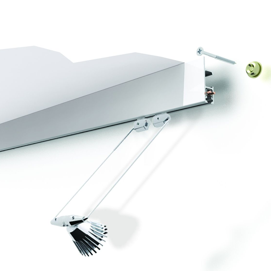 STAS multirail max závesný SYSTÉM S OSVETLENÍM 200 - 300 cm - biely – Obrázok 4